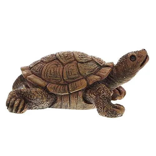 Produktbild: OFFSCH Einzigartige Schildkrötenstatue in Tierform Kunstharz Realistische Schildkrötenfigur Schildkrötendekoration Schildkrötenornament