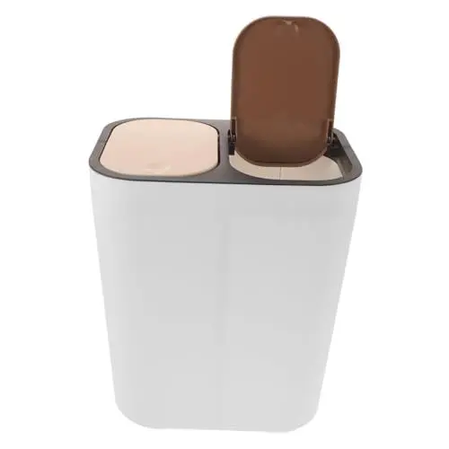 Produktbild: OFFSCH Mülleimer Komposter Komposttonne Behälter Für Essensreste Doppelte Mülltonne Müllcontainer Für Die Küche Küchenabfallbehälter Müllbox Für Die Küche Müllkippe Plastik Mit Deckel
