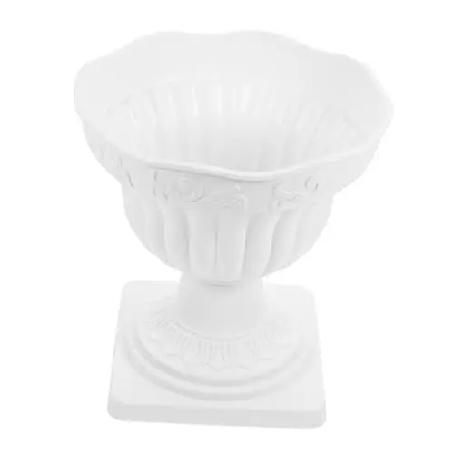 Produktbild: OFFSCH Römische Säule Urnenpflanzer Vintage-Stil Heimdekoration Für Den Außenbereich Terrasse Balkon Weiß