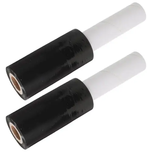 Produktbild: OFFSCH Rollenpapier Schwarz Mini Umzugszubehör Oder Stretchfolienspender Papierversandzubehör Schwarze Plastikfolie