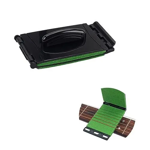 Produktbild: OFFSCH Grüner Gitarren-bass-saiten-schrubber-reiniger Für Griffbrett Saiten-reinigungsset Für Gitarre Bass Ukulele Banjo Verlängert Die Lebensdauer Der Saiten