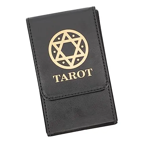 Produktbild: OFFSCH Tarot- Tarot-Fall Tarot Deck Fall PU-Fall PU-Speicherhalter tarot box multifunktionale PU-Vorratskanister Spielkartenhalter Magnetschnalle Black