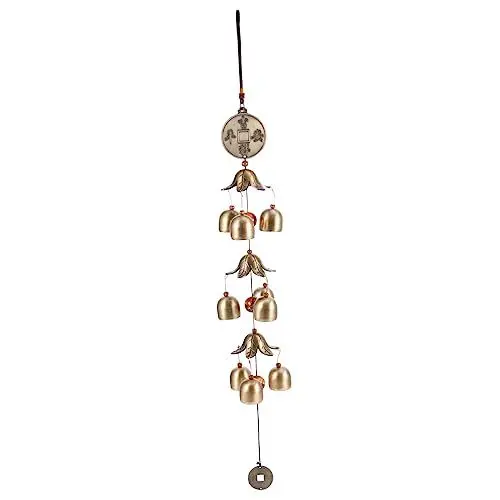 Produktbild: OFFSCH Windspiel-Ornament aus Messing Windspielmusik Herstellung von Windspielen Retro-Wind Terrasse hängendes Dekorationsgeschenk Feng-Shui wanduhren Windspiel Anhänger altes Windspiel
