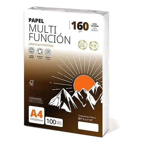 Produktbild: Ofituria Kopierpapier, DIN A4, 160 g/m2, 100 Blatt, Mehrzweckpapier für Laser- und Tintenstrahldrucker, Kopierer, Bürobedarf, Schulbedarf, Packung zu 100 Blatt, 160 g