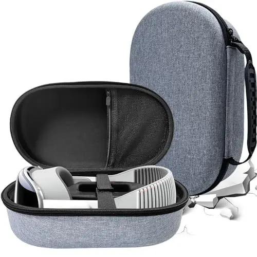 Produktbild: OFOCASE Tasche für Vision Pro Case, für Vision Pro Transporttasche Hart Eva Reisekoffer, Stoßfester Doppelter Reißverschluss Tasche für Vision Pro Case Carrying VR Headset (Grau)