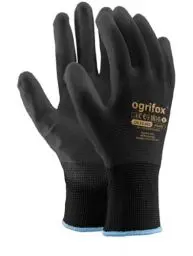 Produktbild: Ogrifox OX-Poliur_Bb9 Schutzhandschuhe, OX.12.442 Poliur, Schwarz-Schwarz, 9 Größe, 12 Paar