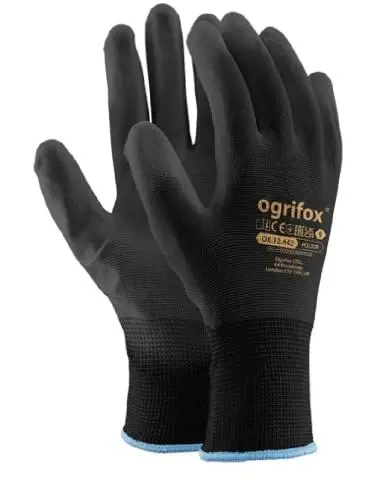 Produktbild: Ogrifox OX-Poliur_Bb9 Schutzhandschuhe, OX.12.442 Poliur, Schwarz-Schwarz, 9 Größe, 12 Paar