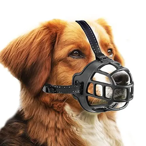 Produktbild: OHCOZZY Maulkorb für Hunde, Silikon-Korb Hund Maulkörbe für kleine, mittlere und große Hunde mit verstellbaren Riemen (Größe 2, Schwarz)