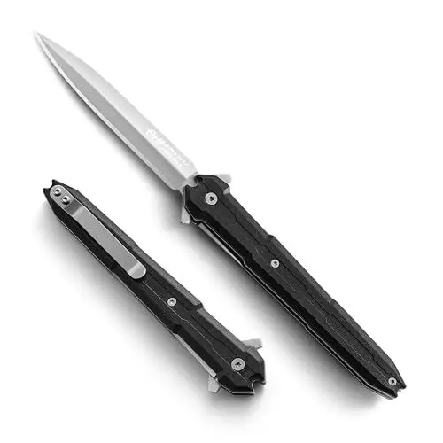 Produktbild: ohmonlyhoo Klappmesser Einhandmesser, Taschenmesser mit ABS-Kunststoffgriff und Taschenclip, EDC-Messer für Angeln, Camping, für Männer und Frauen