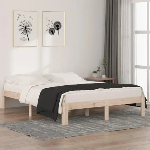 Produktbild: OHOOWOO Massivholzbett Kiefer 140x190 cm,