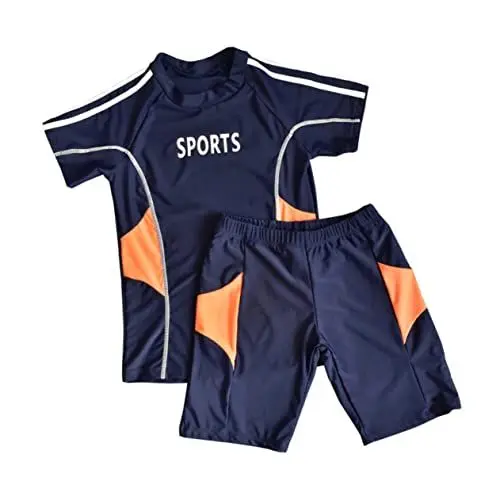 Produktbild: OHPHCALL 1 Satz Teile Badeanzug Baby Jungen Badeanzug Jungen Rashguard Schwimmset Kinder Badeanzüge Schicke Badebekleidung Sommer Taucheranzug Übergröße Badeanzug Sonnenschutz