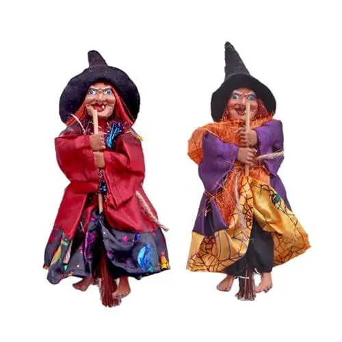 Produktbild: OHPHCALL 2St Hexenschmuck Halloween-Baumpuppe Halloween hängende Verzierung Halloween Dekoration Halloween-Dekoration kleiderständer Halloween-Wanddekoration Party-Layout-Requisiten Harz