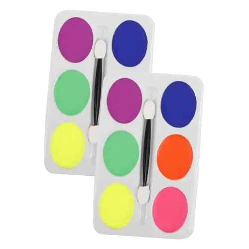 Produktbild: OHPHCALL 2st Gesichtsfarbe Gesicht Malen Halloween Gesichts-make-up Auf Ölbasis Mehrfarbige Gesichtsbemalungspalette Körperölpalette Künstlerische Gesichtsbemalungspalette Kunststoff-box