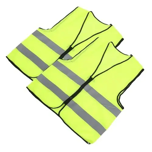 Produktbild: OHPHCALL Hochsichtbare Sicherheitswesten Mit Reflektierenden Streifen Neon Atmungsaktive Weste Für Und Erwachsene Ideal Für Bau Verkehr Und Outdoor Aktivitäten