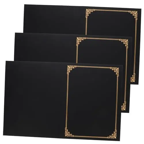 Produktbild: OHPHCALL 3 Stück Zertifikathülle Urkundenpapier Ordner Papier Dokumentenhalter Papier Diplomhalter Urkunde Diplomhalter Urkundenhalter Auszeichnungsrahmen Diplomhülle Berichtshülle