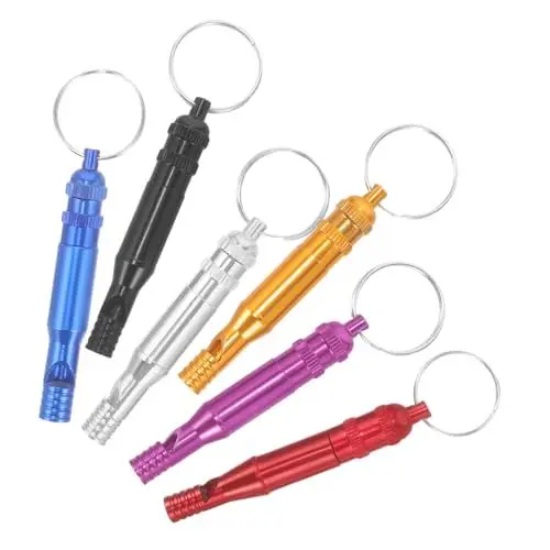 Produktbild: OHPHCALL Notfallpfeife 6 Stück Metallpfeifen Zum Wandern Camping Reisen Outdoor-aktivitäten Metallhandwerk Lauteste Pfeife