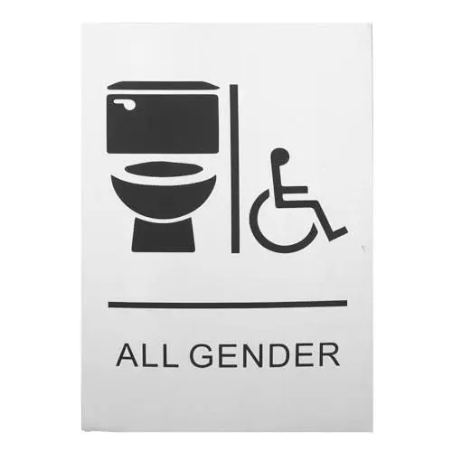 Produktbild: OHPHCALL All Gender -wc-schild Barrierefreies Toilettenschild Für Öffentliche Gebäude Klare Sichtbarkeit Langlebig Und Installieren