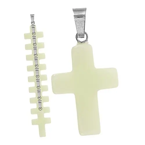 Produktbild: OHPHCALL 10 Stück Achat-kreuzanhänger Kreuz-achat-schmuck Für Halsketten-charms Nachtleuchtstein Dekoratives Kreuz-set