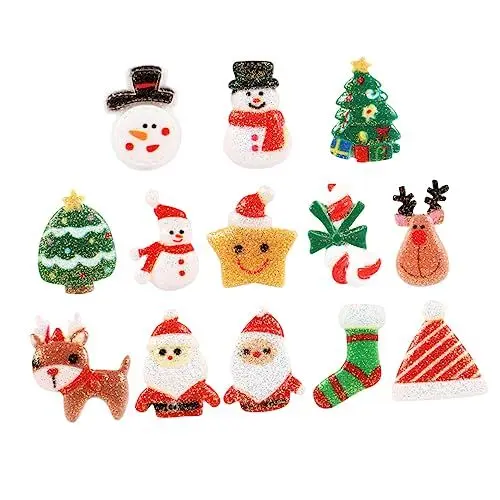Produktbild: OHPHCALL 50 Stücke Harz Zubehör Weihnachten Ornamente Kugeln Für Telefon Fall Dekorationen