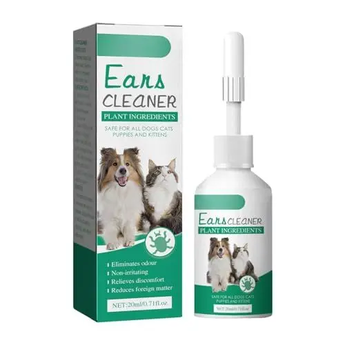 Produktbild: Ohrenreiniger Hund, Hund Ohrentropfen stoppen Ohren Entzündungen und Juckreiz, Haustier Ohrreiniger für Hunde und Katzen, Hundeohrreinigungslösung, Hundeohrschmalz, Schmutz, Geruchsentferner (20ML)