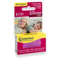 Produktbild: OHROPAX Silicon PINK Ohrstöpsel 1x6 Stück - Wiederverwendbare Vor-Ohr-Stöpsel aus hautfreundlichem Silikon - Zum Schutz vor Wasser beim Schwimmen, vor Lärm und Wind