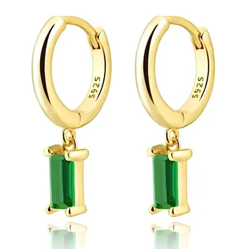 Produktbild: Ohrringe Hängend Gold Creolen Vergoldete Anhänger Ohrringe für die Hochzeitsfeier der Frauen Damen Ohrringe Set Hypoallergen Ohrringe Schmuck (LIGHT GREEN)