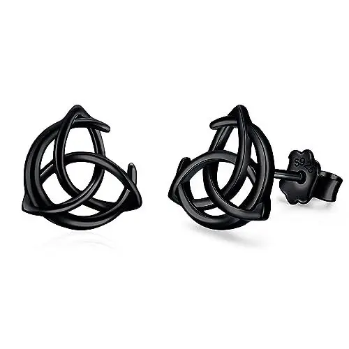 Produktbild: Ohrstecker Keltische 925 Sterling Silber Keltischer Schmuck Damen Keltische Mond Ohrringe Irische Geschenke für Mann Männer Frauen