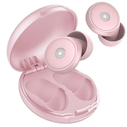 Produktbild: Ohrstöpsel zum Schlafen -45dB, Weiche und Wiederverwendbare Silikon-Ohrstöpsel mit 8 Ohrenkappe und Tragetasche, Schlafen, Konzert, Arbeiten, Studieren, Reisen (Rose)