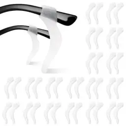Produktbild: OioTuyi 12 Paar Universal Silikon Ohrbügel Anti-Rutsch für Brillen und Sonnenbrillen, Sportband, Brillenhalter, Transparent und Schwarz