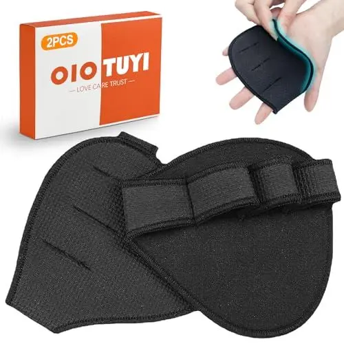 Produktbild: OioTuyi 1 Paar Griffpolster für Klimmzüge und Krafttraining, Neopren Grip Pads für Fitness & Bodybuilding, Maximale Griffigkeit, Alternative zu Fitness Handschuhen