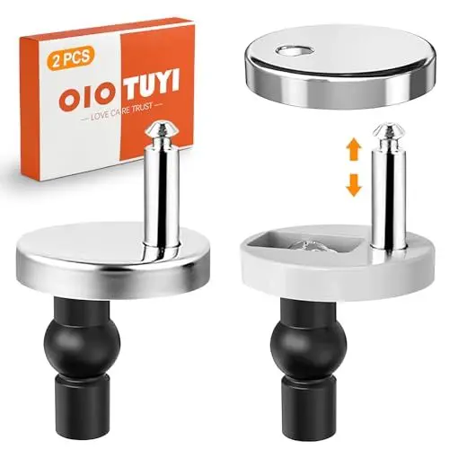 Produktbild: OioTuyi 2 Stück WC Sitz Befestigung für Toilettensitz, Scharniere und Schrauben für Toilettendeckel Befestigung, Edelstahl WC Sitz Ersatzteile, Absenkautomatik WC Sitz Scharniere, Klodeckel Halterung