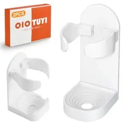 Produktbild: OioTuyi 2er Pack Wandhalterung für elektrische Zahnbürsten, Verstellbare Halterung zur Aufbewahrung im Badezimmer, Stark Klebend, Universelle Elektrische Zahnbürstenhalter