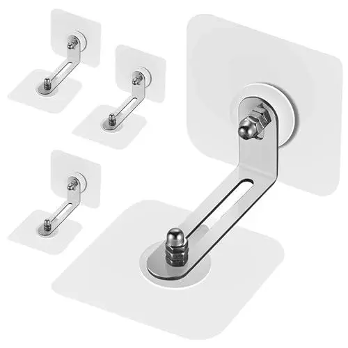 Produktbild: OioTuyi 4 Paare Kippsicherung Schrank, Kippsicherung Möbel, Wandbefestigung Schrank, Anti Kipp Möbelgurte, Kippschutz Möbel Wandanker Set für Schrank Regal Kommode, Babysicherheit und Haustiere