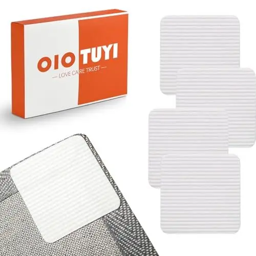Produktbild: OioTuyi 4 Stück Teppich Antirutschunterlage - Waschbare, rutschfeste Antirutsch Pads 10x10cm, Teppichstopper für Teppiche, Hartholzböden & Parkett, Anti Rutsch Teppichunterlage