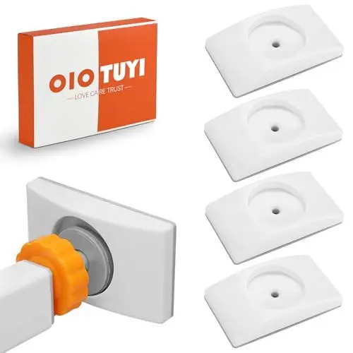 Produktbild: OioTuyi 4 Stück Wandschutz Pads für Treppengitter und Türgitter - Kein Bohren erforderlich - Färbt Nicht ab - Sicherheitsschutz für Kinder und Haustiere