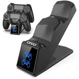 Produktbild: OIVO PS4 Controller Ladestation, Controller Ladestation Charger mit 1,8-Stunden-Ladechip, PS4 Ladegerät Docking Station für Sony Playstation 4/PS4/Pro/PS4 Slim Controller