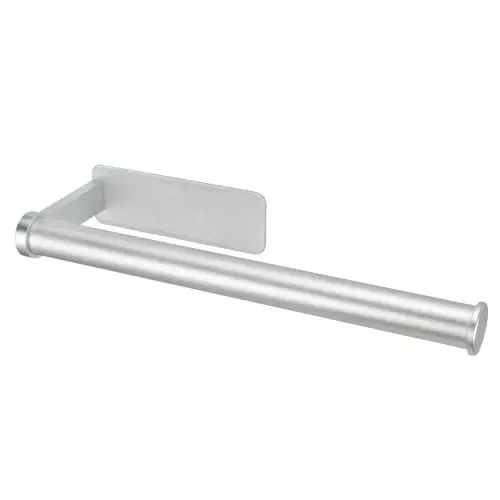 Produktbild: OIZEN Küchenrollenhalter ohne Bohren, Küchenpapierhalter Wand Küchenrollen Halter Aufbewahrung Organisator, Aluminium, 28cm