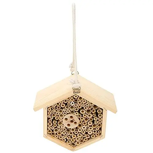 Produktbild: OKAT Insektenhaus aus Holz, bequemes, verschleißfestes Insektenhotel, langlebig, einzigartig für Insektenhaus für den professionellen Einsatz zum Bauen von Nestern zum Dekorieren