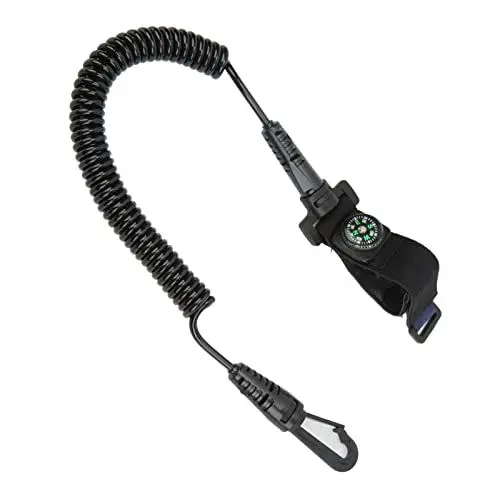 Produktbild: OKAT Kajak-Boot-Paddel-Lanyard, Schwarze Nylon-Elastische Kanu-Kajak-Paddelleine für Kajakzubehör