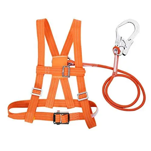 Produktbild: OKAT Klettergurt, Outdoor verstellbare verdickte verstärkte Kletterausrüstung, Outdoor Climb für Aerial Climb Rescue Rope Aerial Work(Einzelseil große Schnalle Seillänge 3 Meter)
