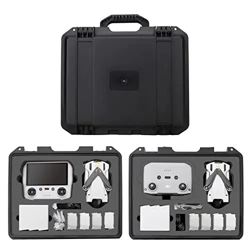 Produktbild: Okima Professioneller Koffer für DJI Mini 3 Pro,Wasserdicht Hartschalen Tasche Tragetasche Aufbewahrungstasche, Passend für DJI Mini 3 Pro Fly More Combo und Drohnen Zubehör