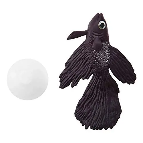 Produktbild: OKJHFD Aquarium-Fisch-Dekoration, Aquarium-Dekoration, lustige künstliche Silikon-Kleinfische, Aquarium-Ornament für Süßwasser-Salzwasser-Aquarien, Dekoration (Nr. 2 Brown Betta)