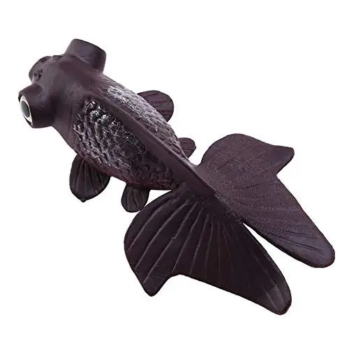 Produktbild: OKJHFD Aquarium-Fisch-Dekoration, Aquarium-Dekoration, lustige künstliche Silikon-Kleinfische, Aquarium-Ornament für Süßwasser-Salzwasser-Aquarien, Dekoration (Nr. 6 Brauner Goldfisch)
