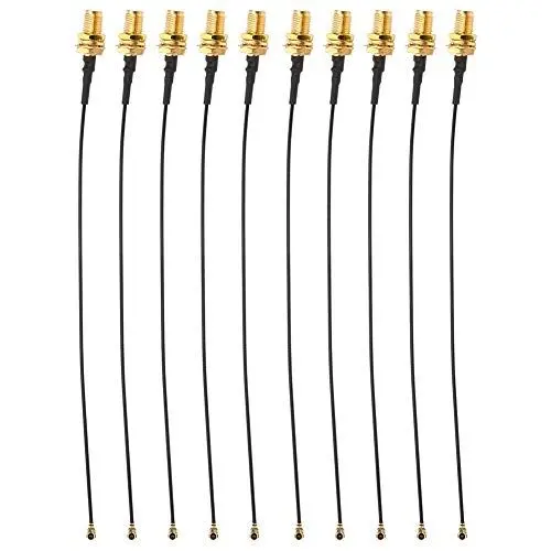 Produktbild: 10Pcs SMA zu IPX (U.FL) Verlängerungskabel Elektronisches Bauteil Modul 15cm HF-Adapter Pigtail-Kabel Antennen-Feeder-Überbrückungskabel,Modul