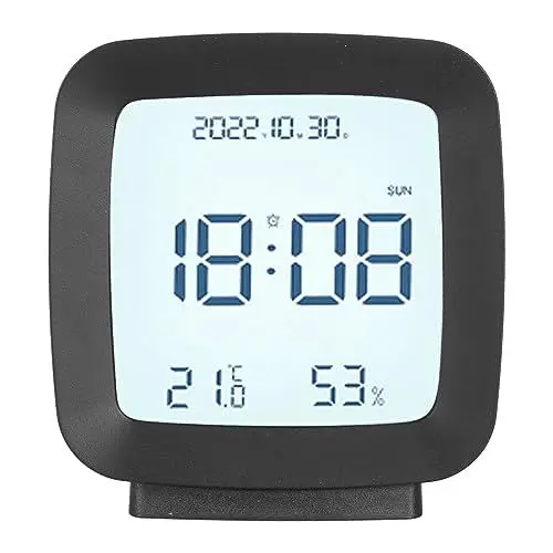 Produktbild: OKJHFD Kleine Uhren für Schlafzimmer, digitaler Wecker, multifunktional, Temperatur, Luftfeuchtigkeit, hohe Genauigkeit, Kinderwecker für Schlafzimmer, Nachttisch, Zuhause für Kleinkinder
