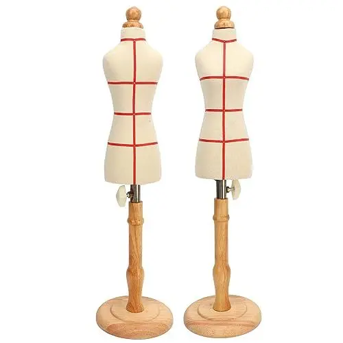 Produktbild: OKJHFD Weiblicher Schneiderpuppenständer, professionelle Schneiderin, weibliche Schneiderpuppe, flexible Nähschneiderpuppe, ansteckbare Mannequin-Körperkleid-Anzeige (407,00)