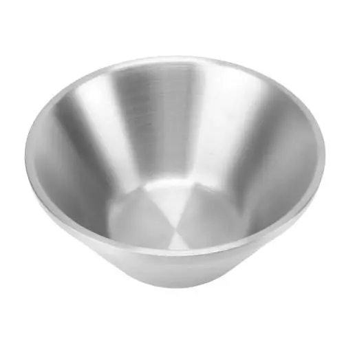 Produktbild: OKJHFD Zweiwandige Schüsseln aus Edelstahl, isolierte Schüsseln für Kinder und Erwachsene, Salatschüssel, zweischichtige runde Metallschüssel, stilvolle Salat-Rührschüsseln für Snacks, (Silber 15 cm)