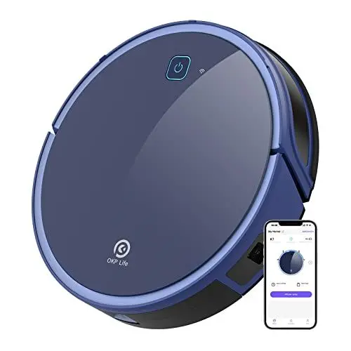 Produktbild: OKP K7 Saugroboter und Wischroboter, Saugleistung 2200Pa, 120min Akkulaufzeit, 300ml Wassertank, 59dB Lautstärke, App-/Sprachsteuerung, Selbstaufladender Staubsauger Roboter für Heimtierhaarboden