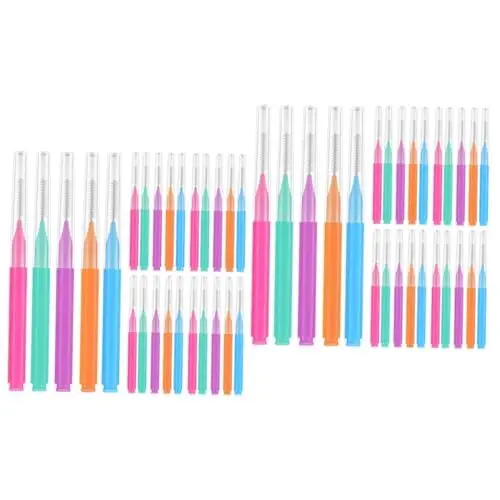 Produktbild: OKUMEYR 100 Stk Interdentalbürste Interdentalreiniger Zahnstocher, Bürste Zahnbürsten Zahnzwischenraumbürste Zahnreinigungsbürste Zahnstocher für Zahnspangen Bürste für Zahnspangen pp