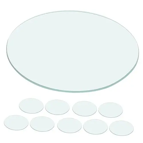 Produktbild: OKUMEYR 10 Stücke Flache Uhr Gläser Chemie Uhr Glas Set Becher Glas Zubehör Chemische Experiment Glas Lehre Uhr Glas
